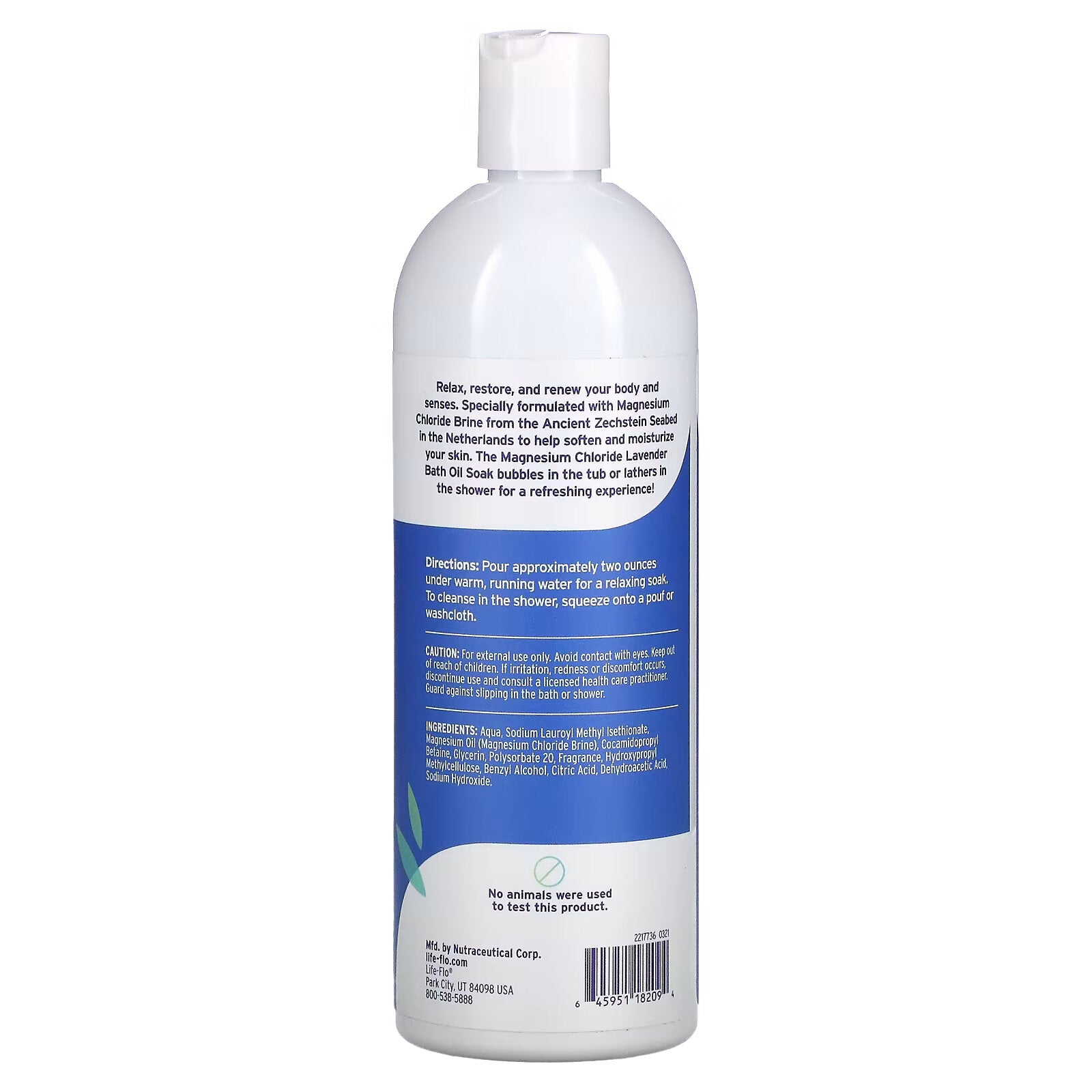 Magnesium bath oil Life-flo lavender, 473 ml