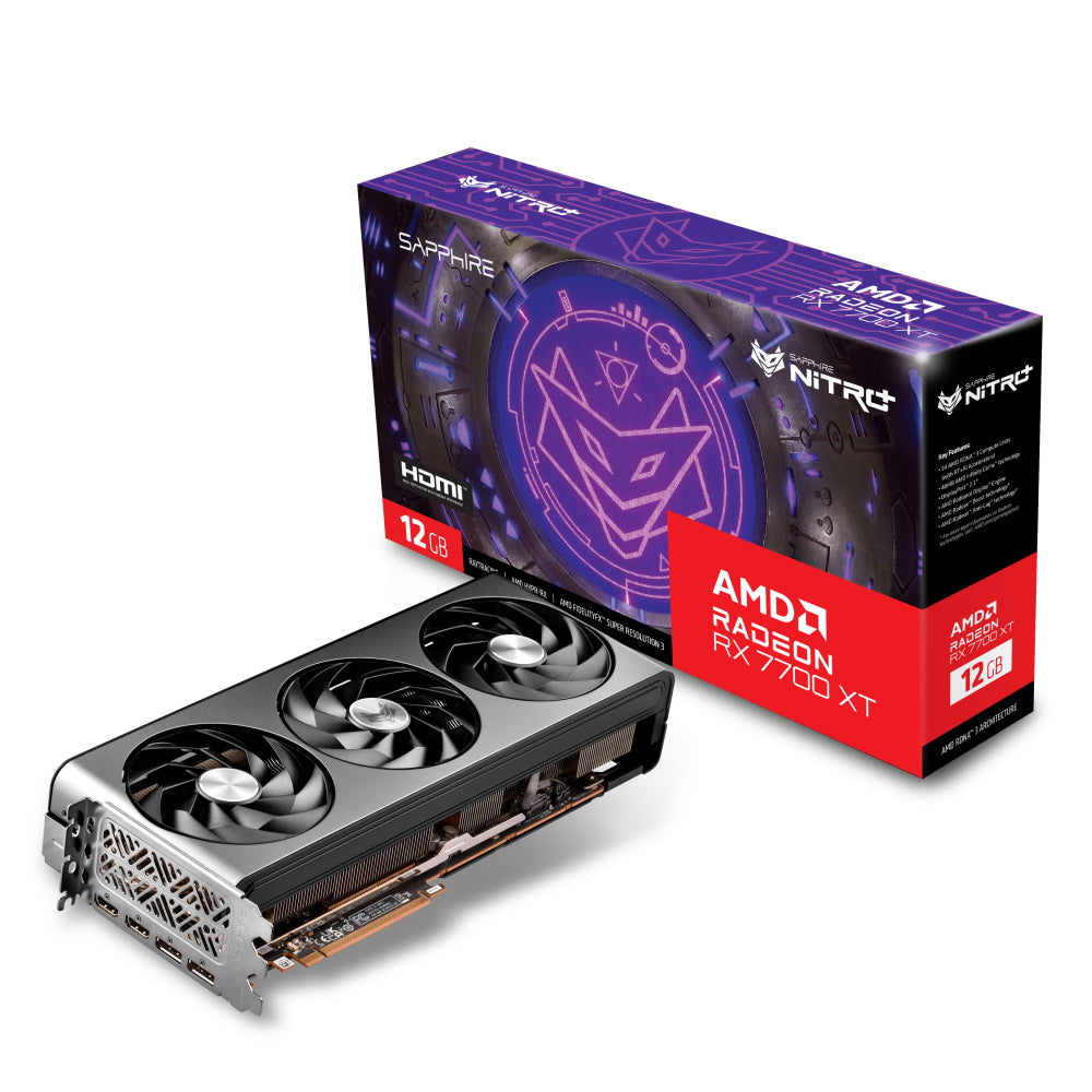 Video card Sapphire Nitro+ RX 7700 XT, 12GB, black