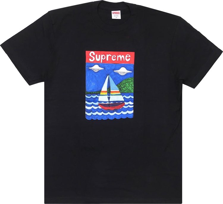 قميص Supreme Sailboat Tee باللون الأسود