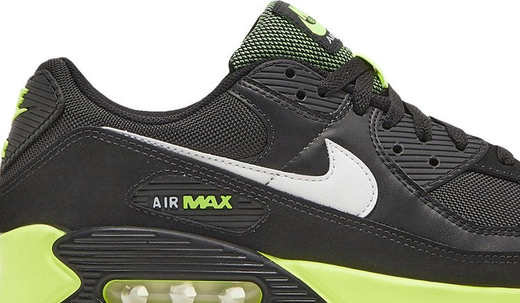 حذاء رياضي Nike Air Max 90 'Black Hot Lime' باللون الأسود