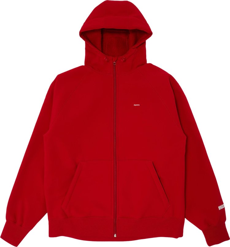 سويت شيرت Supreme x WINDSTOPPER بغطاء رأس وسحّاب "أحمر"، أحمر