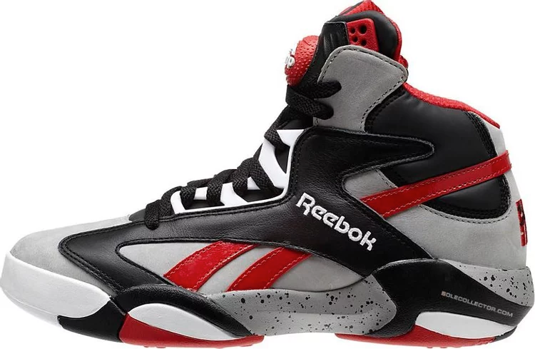 حذاء رياضي Shaq attaq 'brick city' من شركة Reebok باللون الرمادي