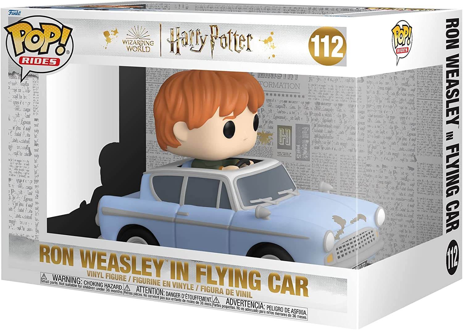 Funko Pop! Ride Super Deluxe: Chamber of Secrets 20th Anniversary, Ron Weasley in the Flying Ford Anglia