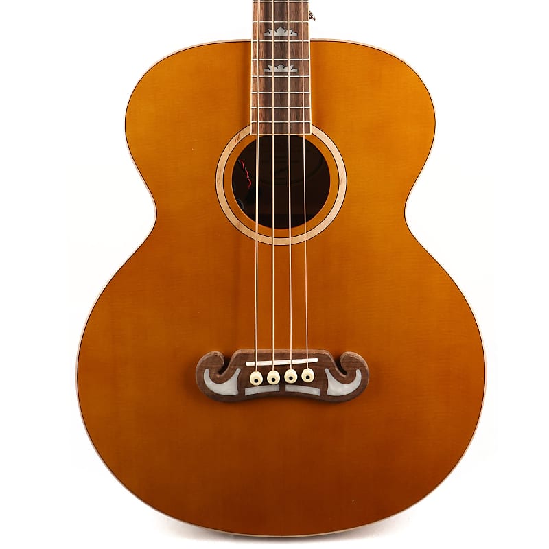 جيتار باس كهربائي Epiphone El Capitan J-200 Studio Acoustic-Electric Bass Aged Vintage Natural Epiphone El Capitan J-200 Studio -Electric Bass Aged