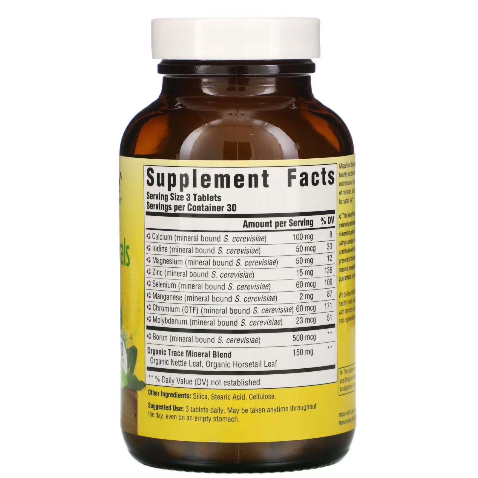 MegaFood, balanced complex of microelements, 90 tablets