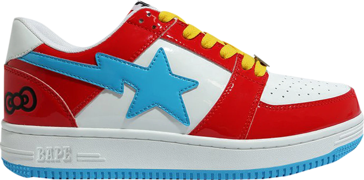 Hello Kitty x Bapesta Low Baby Milo Sneakers, red