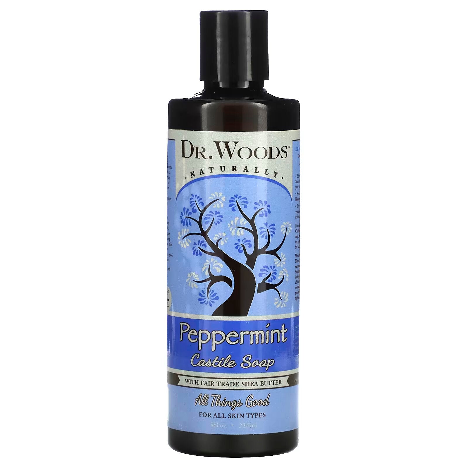 Dr.  Woods, Peppermint Castile Soap with Shea Butter Fair Trade Produced 8 fl oz (236 ml)