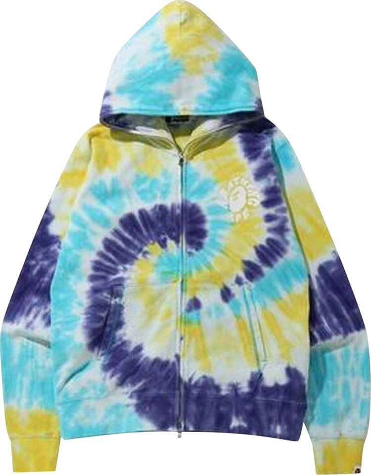 BAPE Tie Dye Wide Full Zip Hoodie 'Multicolor', Multicolor