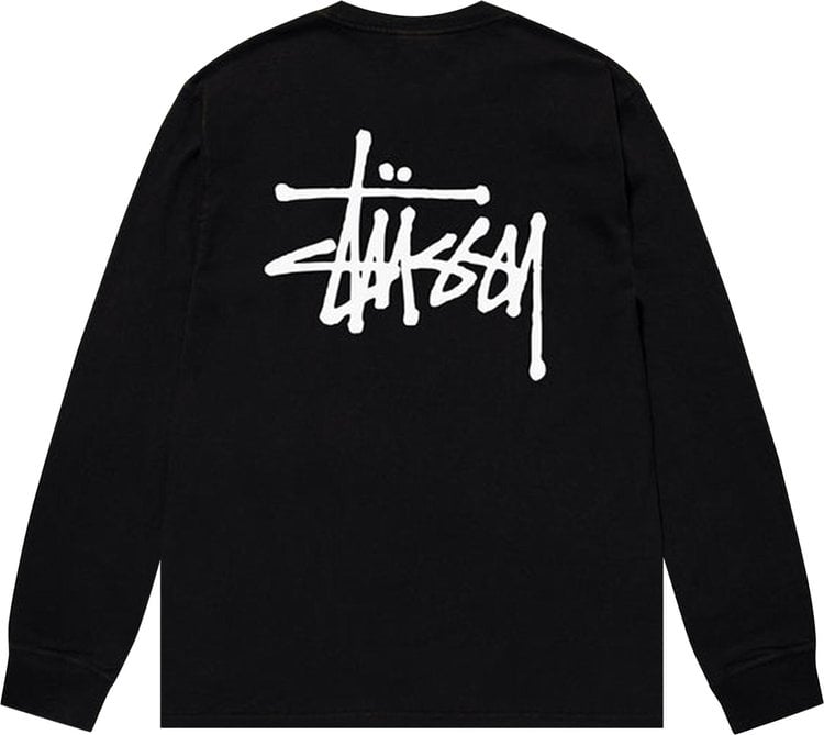 Stussy Basic Long-Sleeve Tee 'Black', black