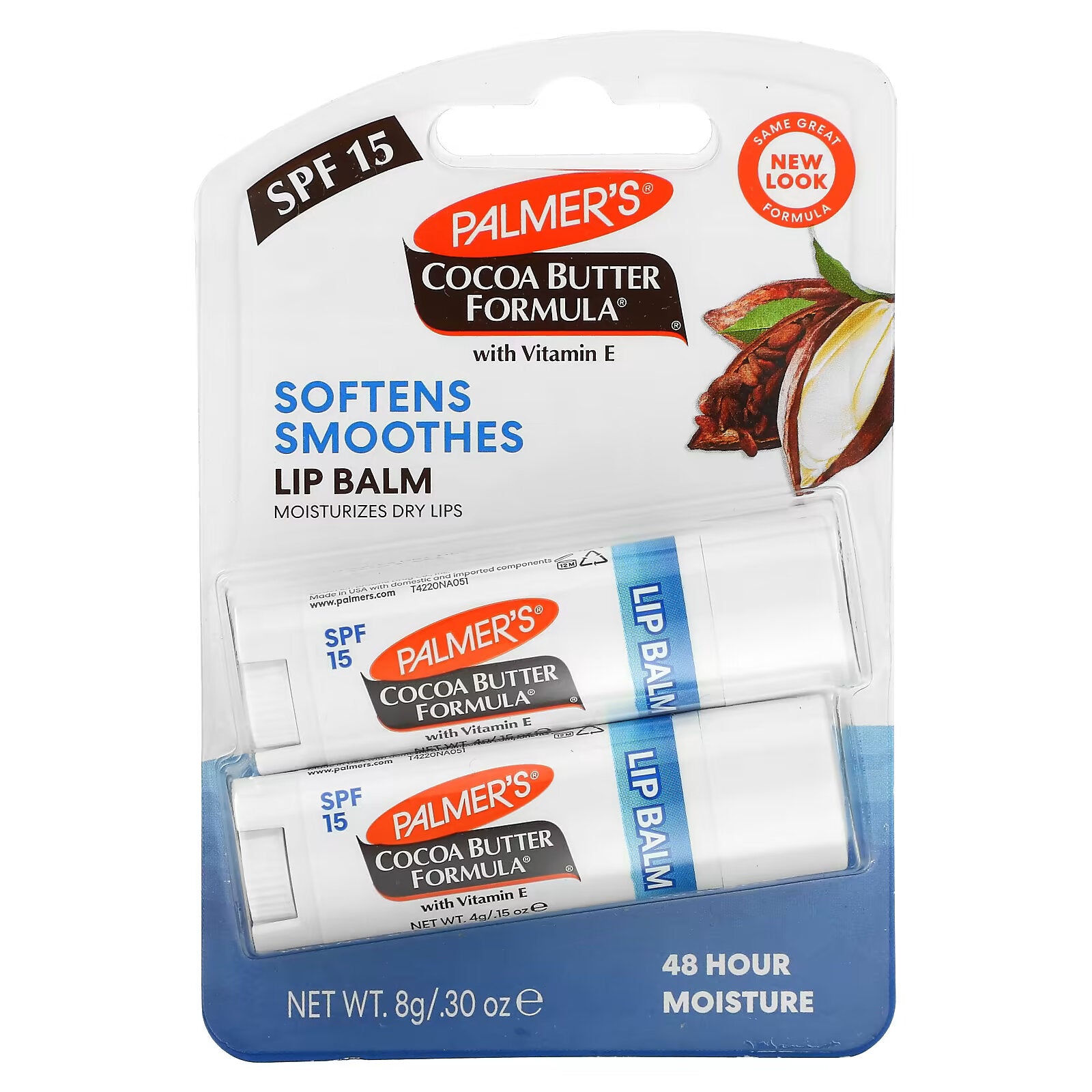 Palmer's Ultra Hydrating Lip Balm, SPF 15, Original, 2 Pack, 0.30 oz (8 g)