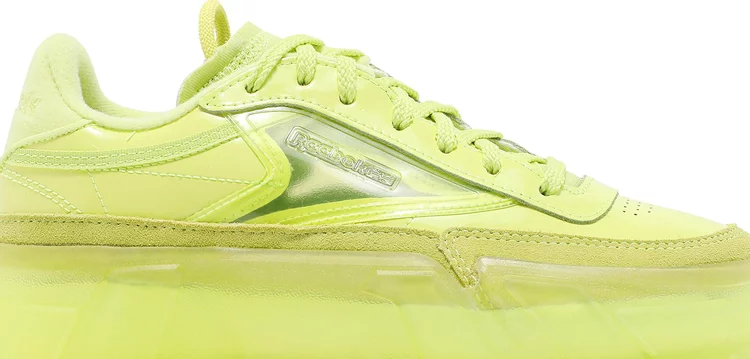 Cardi b x wmns club c 'high vis green' Reebok sneakers, green