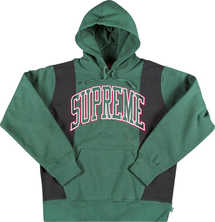 Supreme Paneled Arc Hooded Sweatshirt 'Green', Green