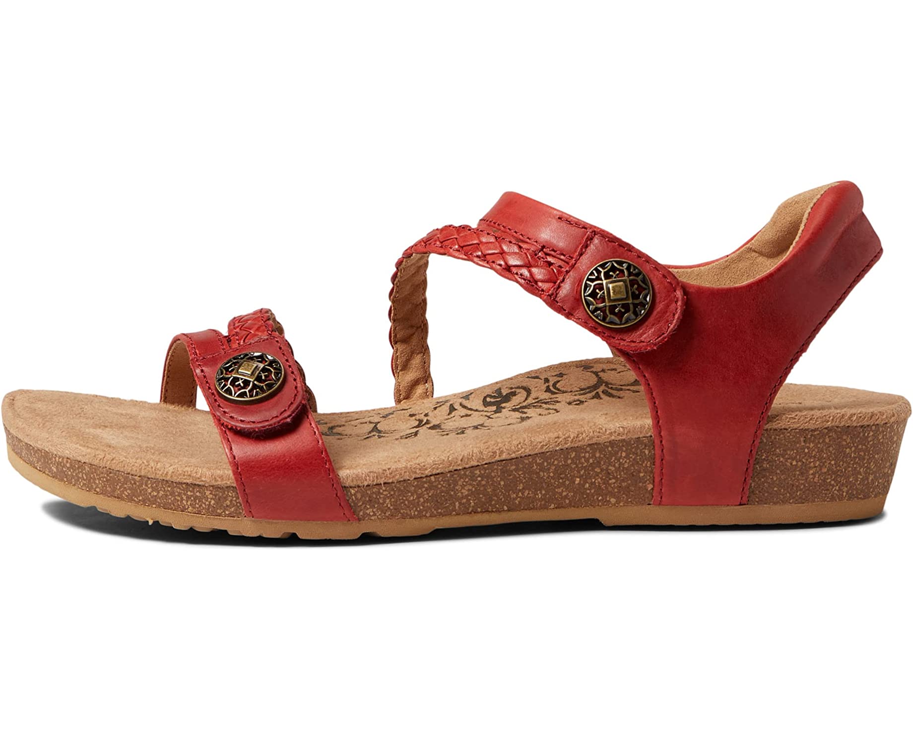 Jillian Aetrex sandals, red