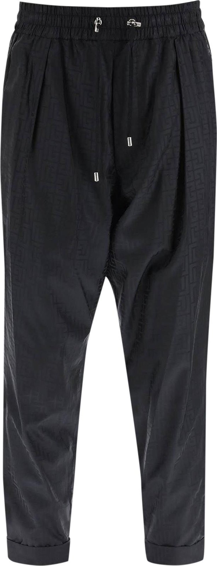 Balmain Monogram Harem Cut Pants 'Noir', black