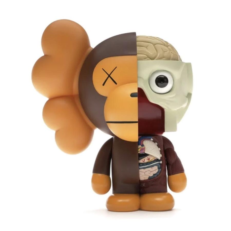 Kaws Bape Dissected Baby Milo Vinyl Figure, Brown