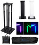 1 Rockville RTP82B 8ft Adjustable Black Totem Movable Headlight Stand + Canvas + Bag