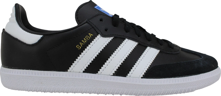 حذاء رياضي Adidas Samba OG J 'Black White' باللون الأسود