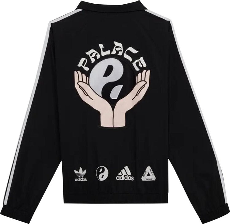 قميص رياضي adidas x Palace Zip Track Top باللون الأسود، أسود