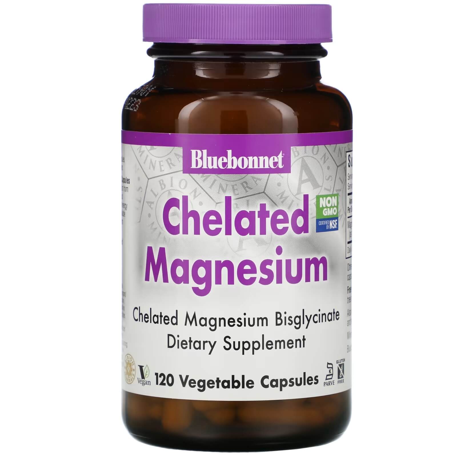 Bluebonnet Nutrition Chelated Magnesium, 120 Capsules