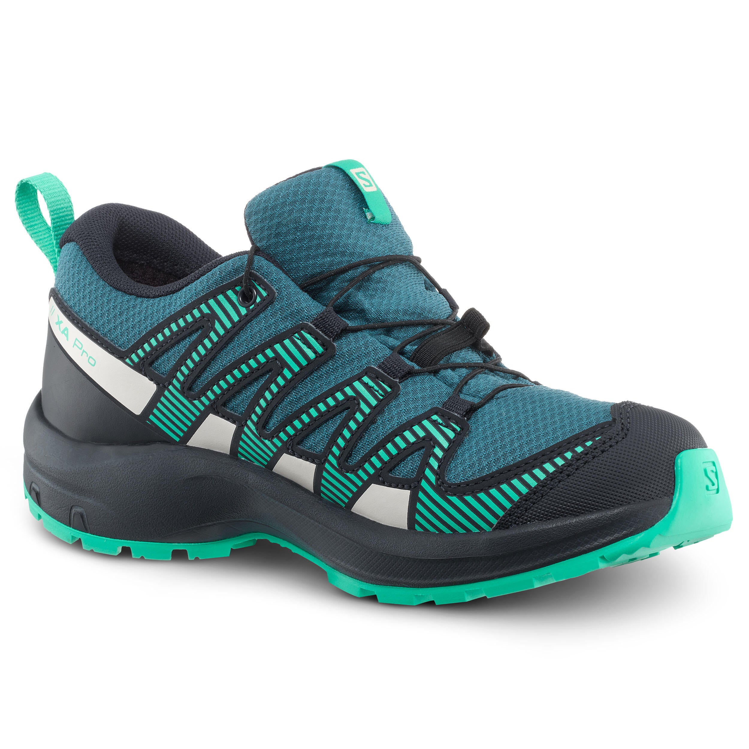 Salomon XA PRO 3D waterproof sneakers for children, dark green