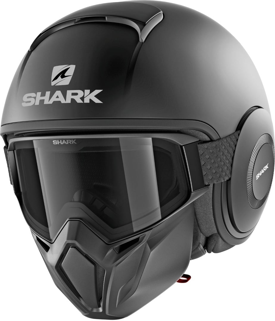 Shark Street-Drak Blank Mat Helmet with Removable Lining, Black