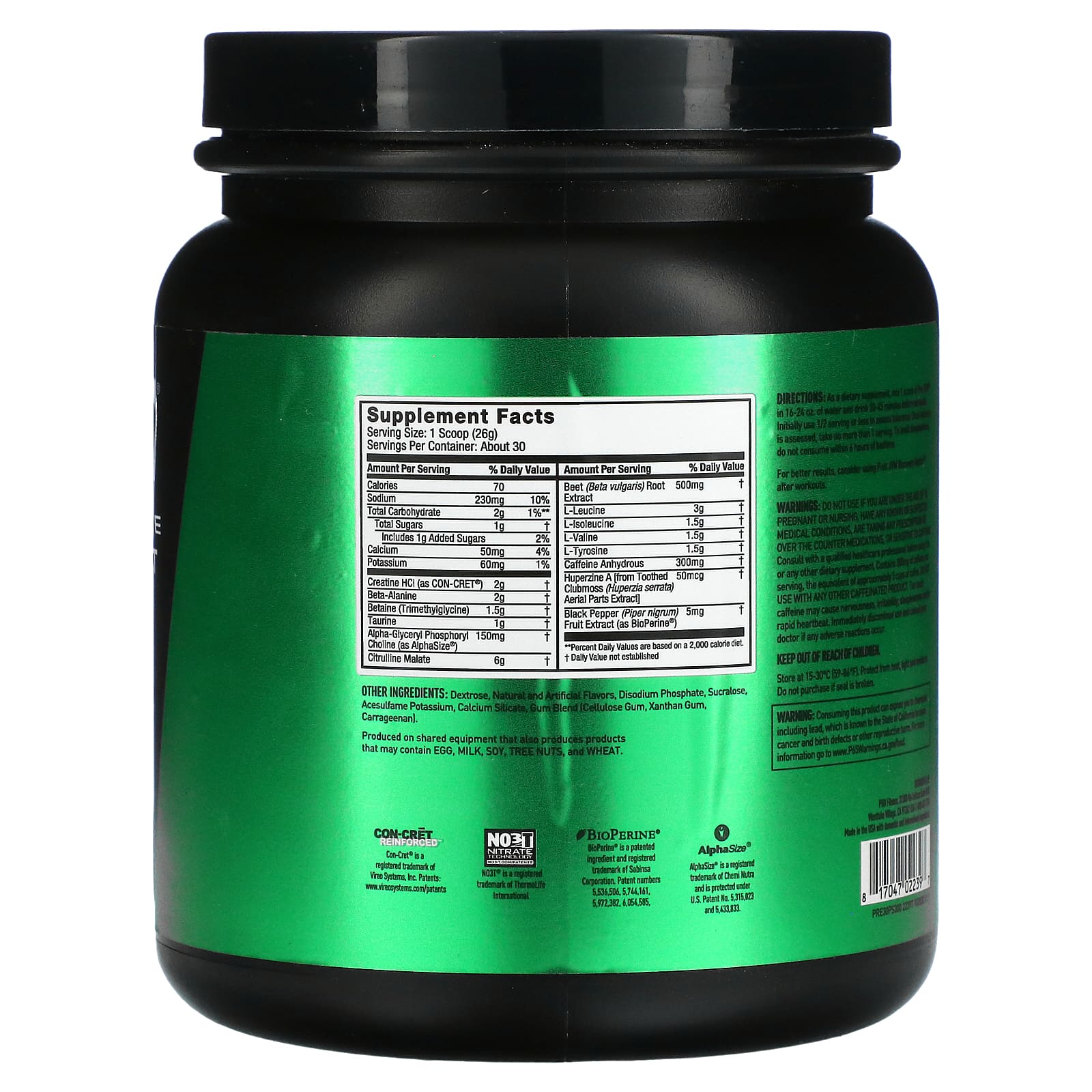 JYM Supplement Science High Performance Pre-Workout، الأناناس والفراولة، 780 جم