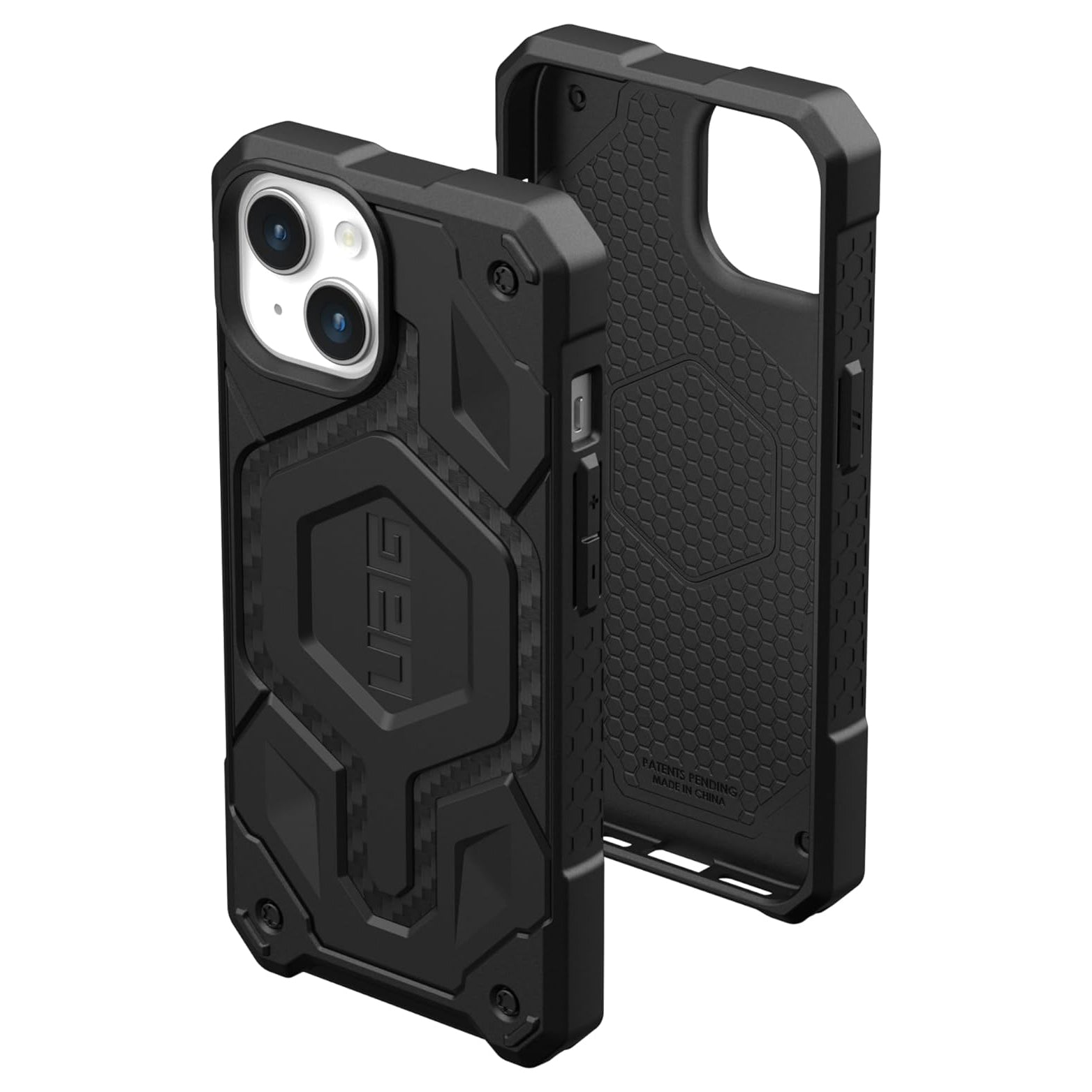 Case UAG Monarch Pro for iPhone 15 Plus, Carbon Fiber Black