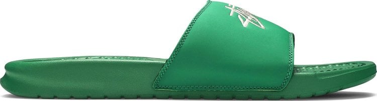 صندل Nike Stussy x Benassi 'Pine Green' باللون الأخضر