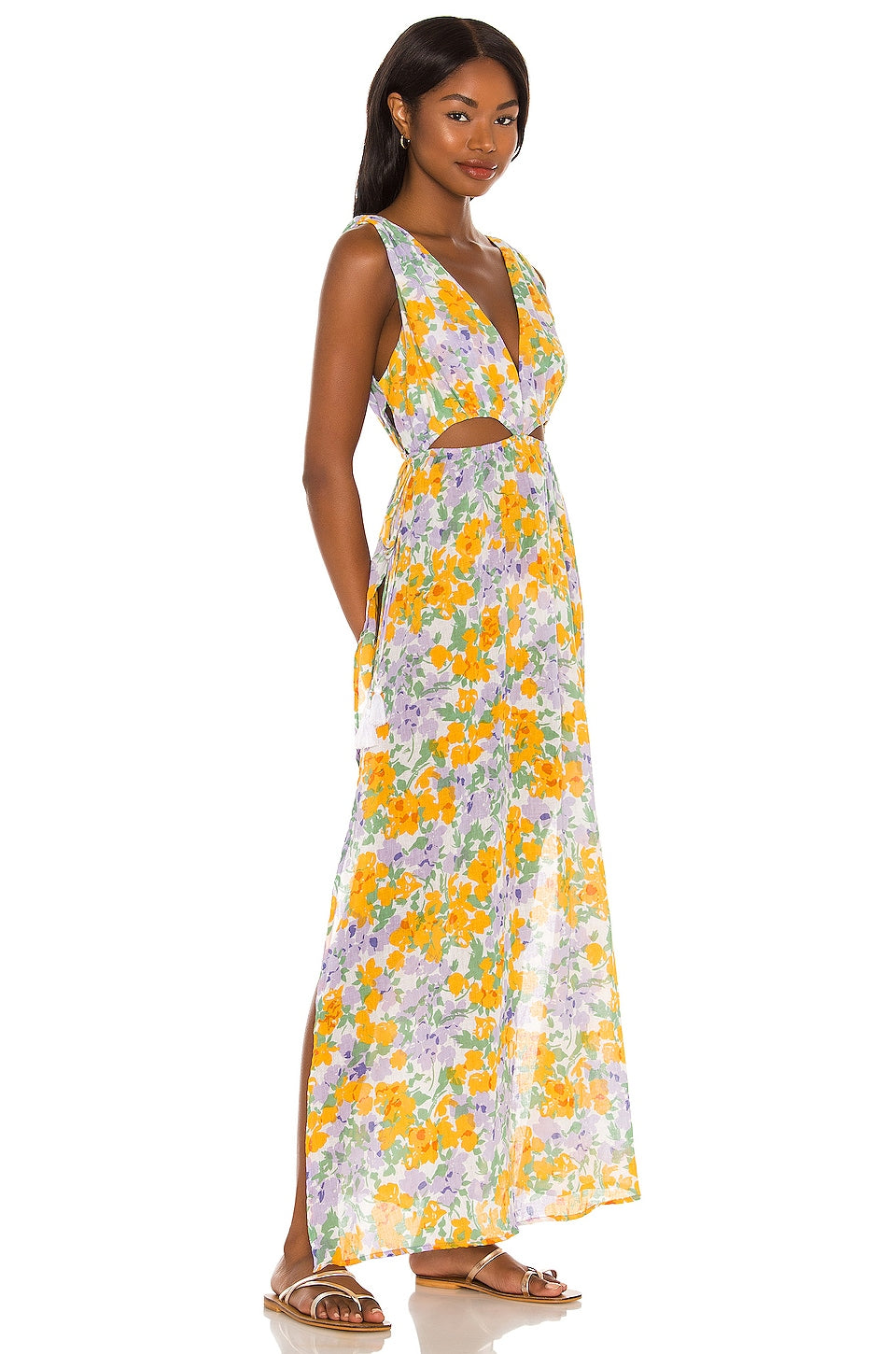 Tularosa Lydia Maxi Dress in Periwinkle Floral