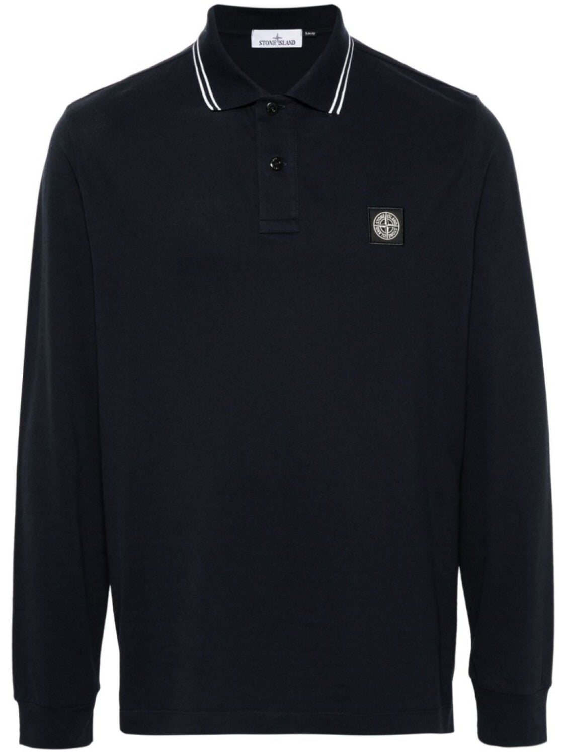 Stone Island Long Sleeve Polo Shirt Blue