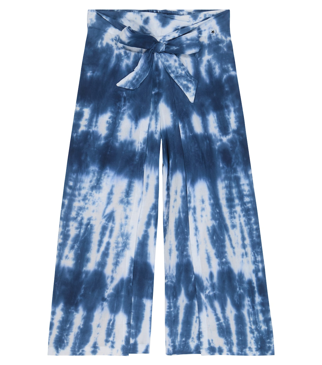 Aretha Trousers in Cotton Tie-Dye Molo Print, Multicolor