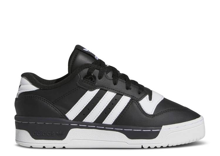 حذاء رياضي Adidas RIVALRY LOW J 'BLACK WHITE' باللون الأسود