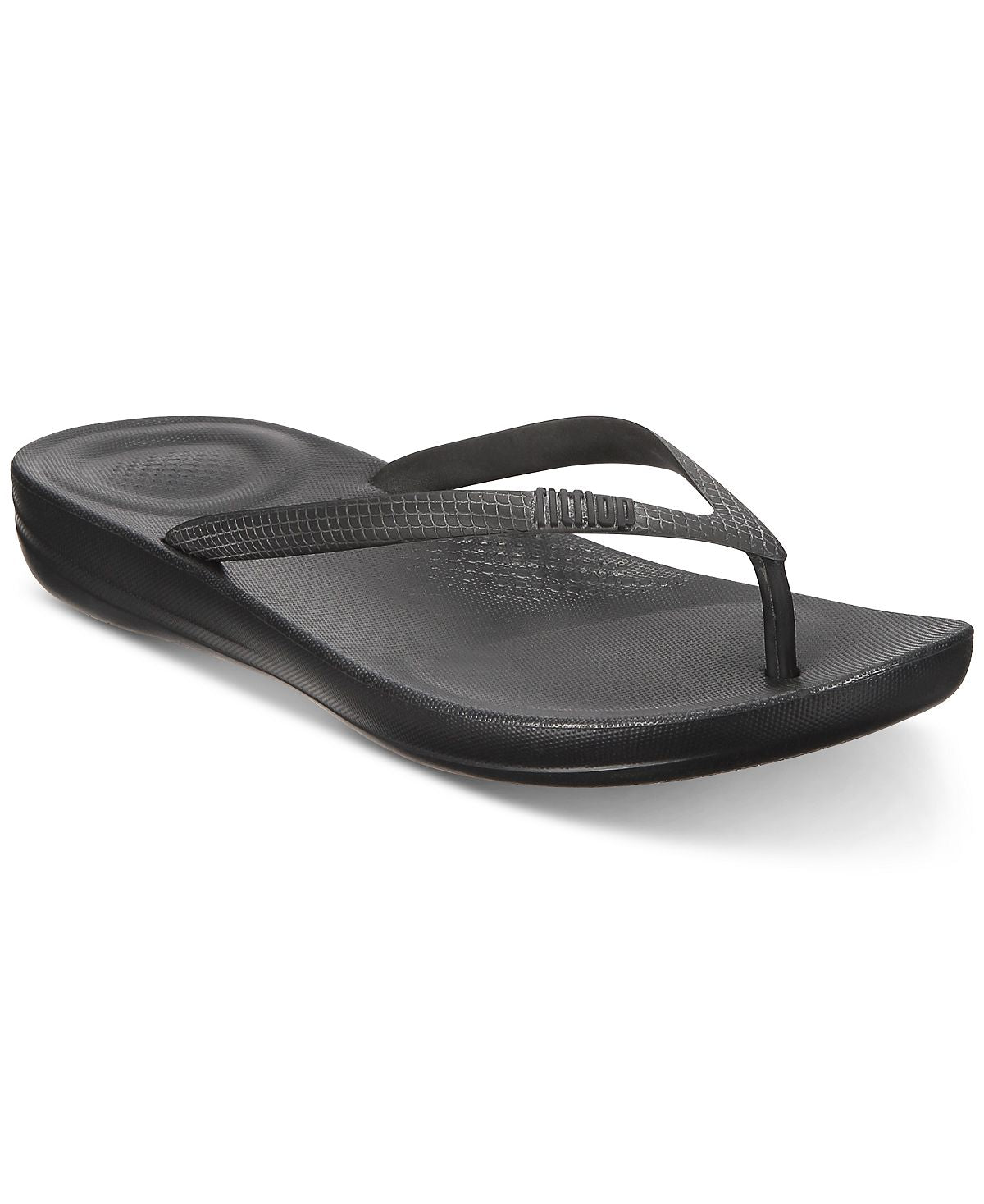 Women's ergonomic flip-flops Iqushion FitFlop, black