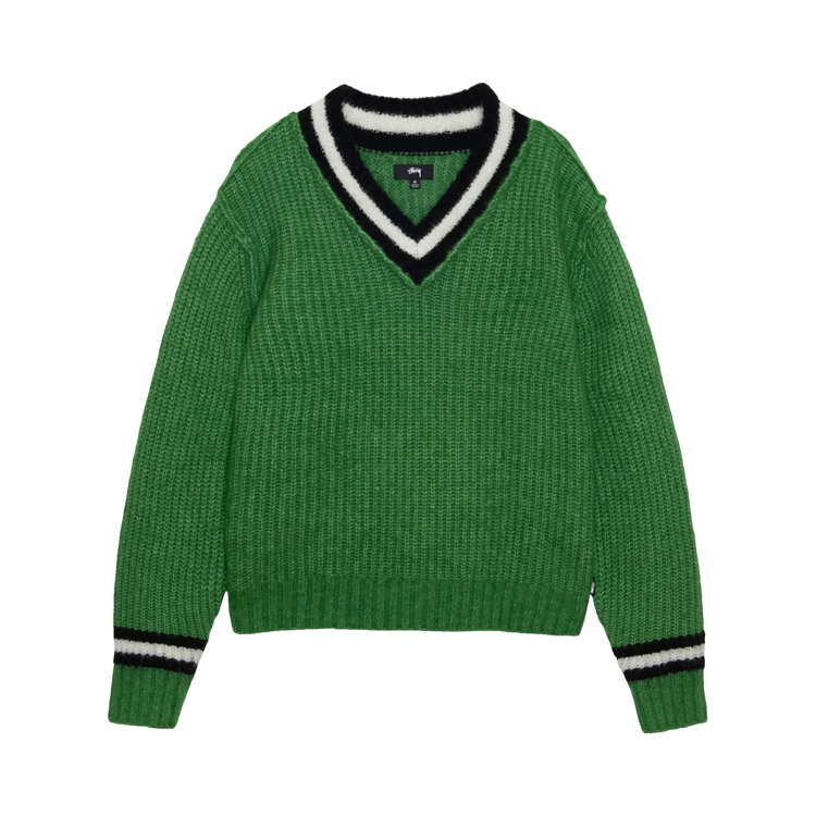 Stussy Mohair Tennis 'Green' Sweater, green