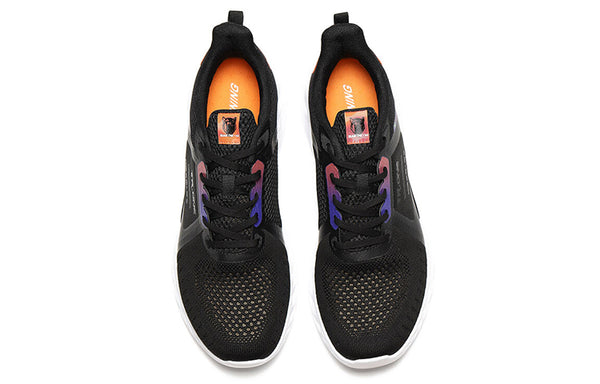 361 Degrees QU!K Light Breathable Running Shoes 'Black Orange', black