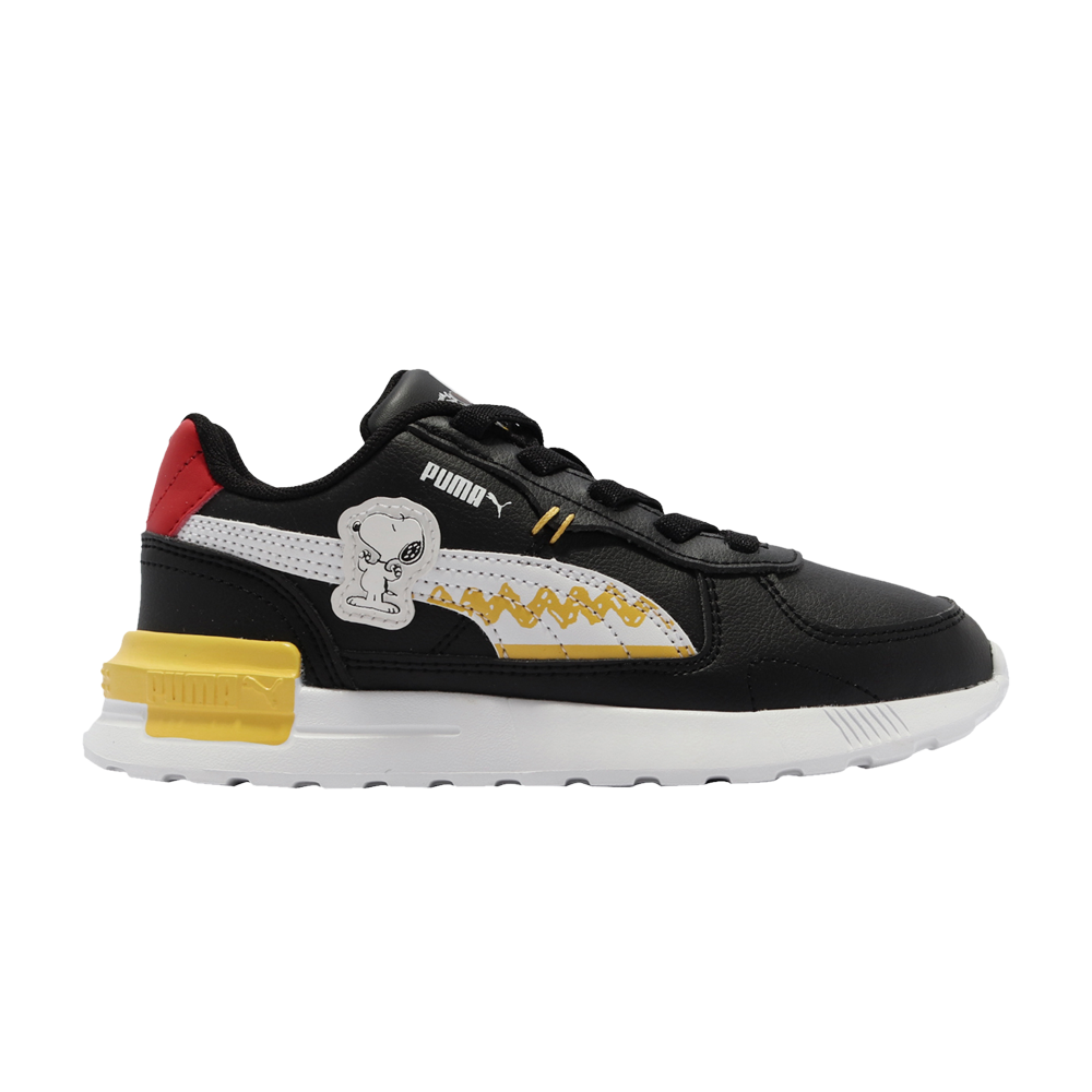 Peanuts x Graviton Little Kid Puma sneakers, black