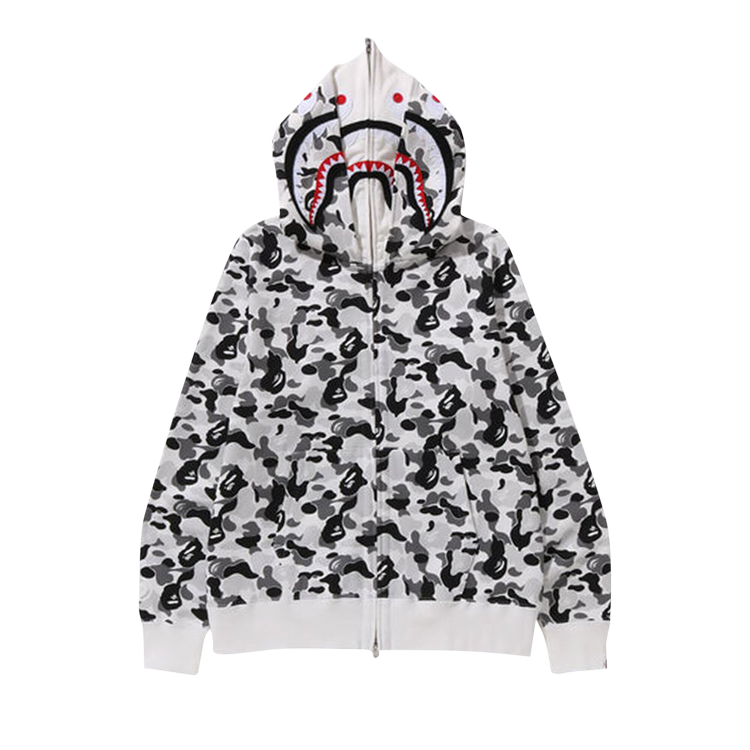 BAPE ABC Camo Double Shark Full Zip 'Grey' Hoodie, Gray