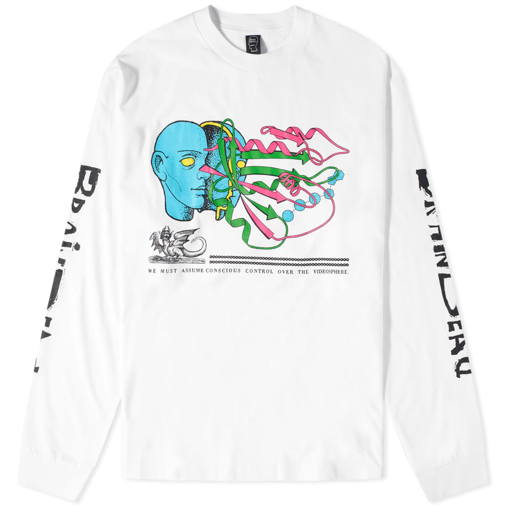 Brain Dead Conscious Control Long Sleeve T-Shirt, White