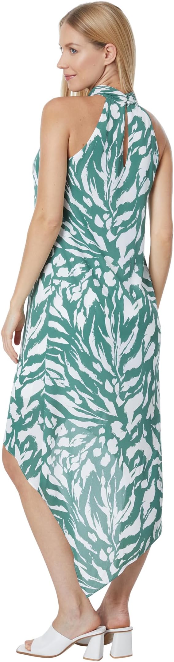 BCBGMAXAZRIA Long Halter Maxi Dress in Ivy