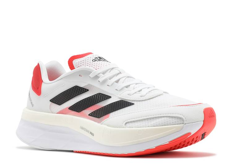 Adidas ADIZERO BOSTON 10 'SOLAR RED' sneakers, white