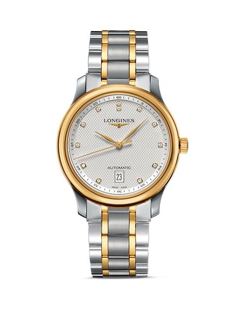 Master Collection watch, 38.5 mm Longines, Silver/Gold