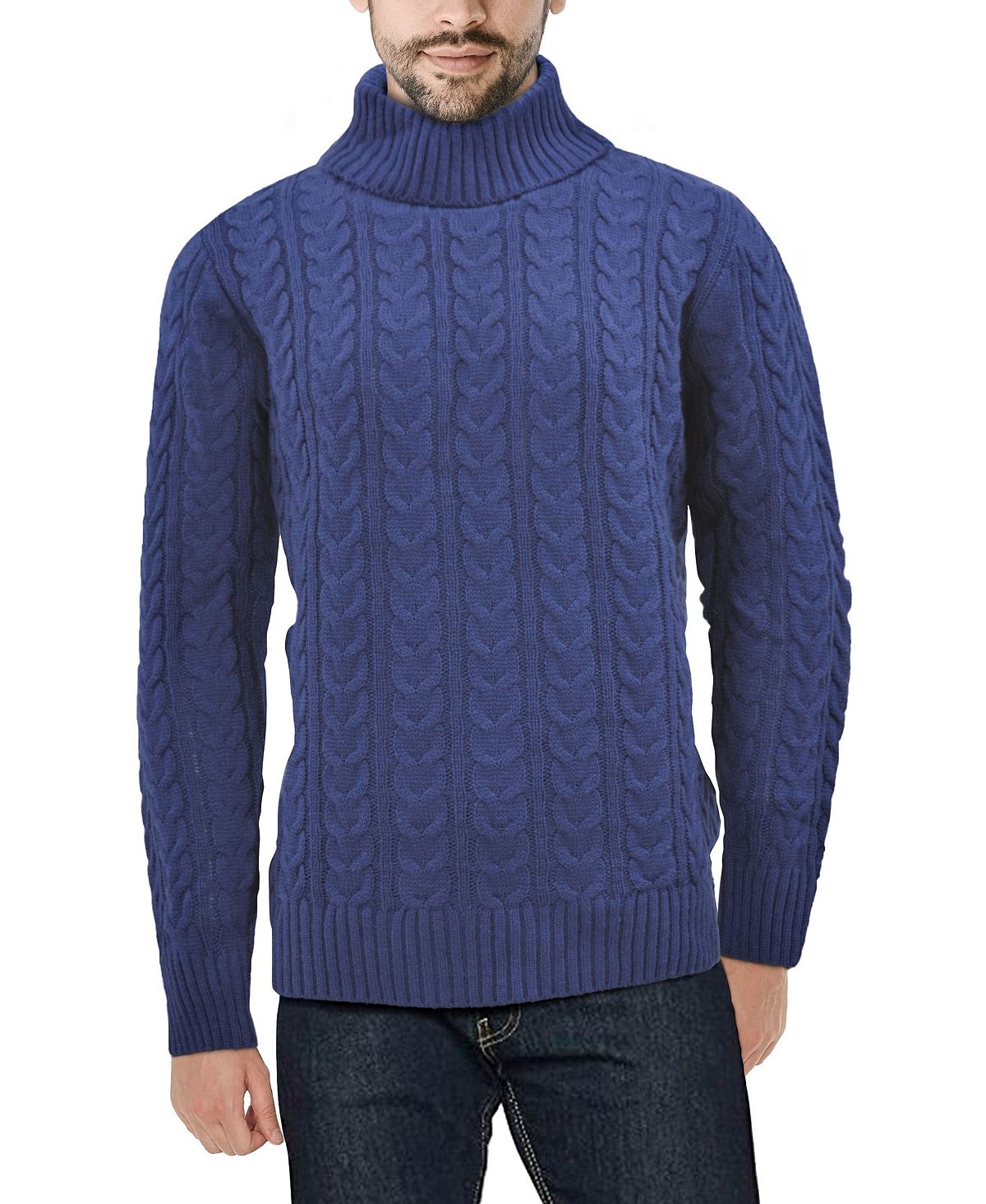 X-Ray Men's Crew Neck Sweater, Blue