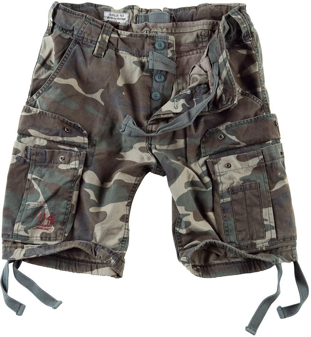 Surplus Airborne Vintage Motocross Shorts, Woodland