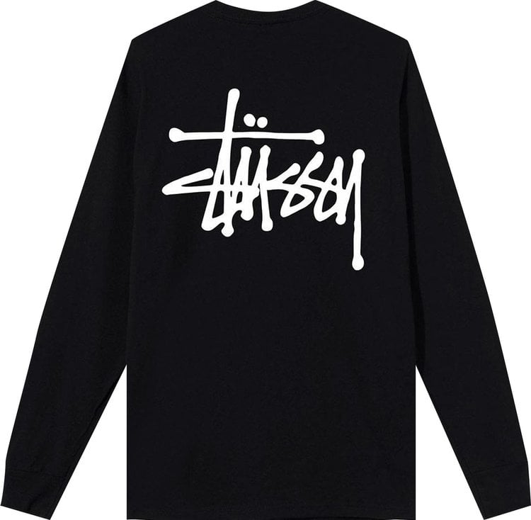 Stussy Basic Long-Sleeve Tee 'Black', black