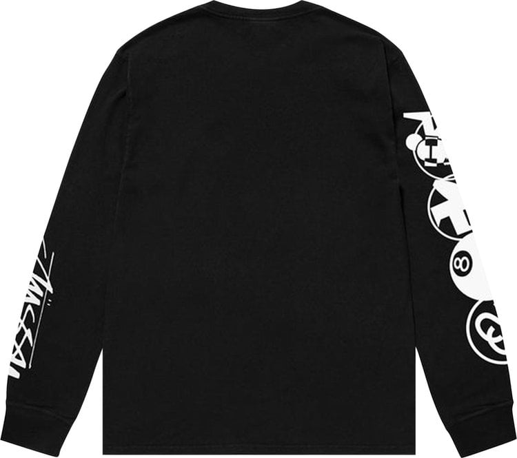 Stussy Stacked Pigment Dyed Long-Sleeve Tee 'Black', black