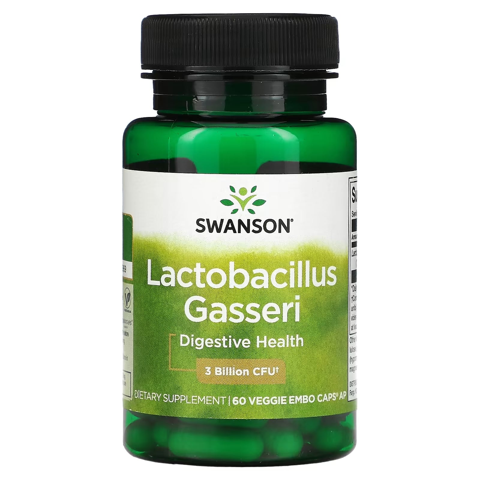 Swanson Lactobacillus Gasseri 3 Billion CFU, 60 Veggie Capsules