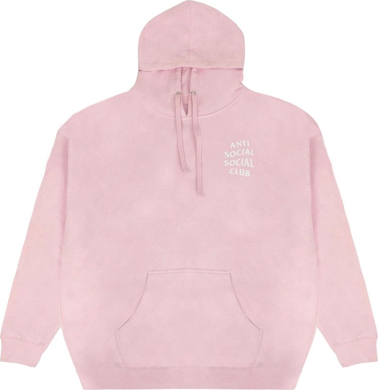 Anti Social Social Club Logo Hooded Sweatshirt 'Pink', pink