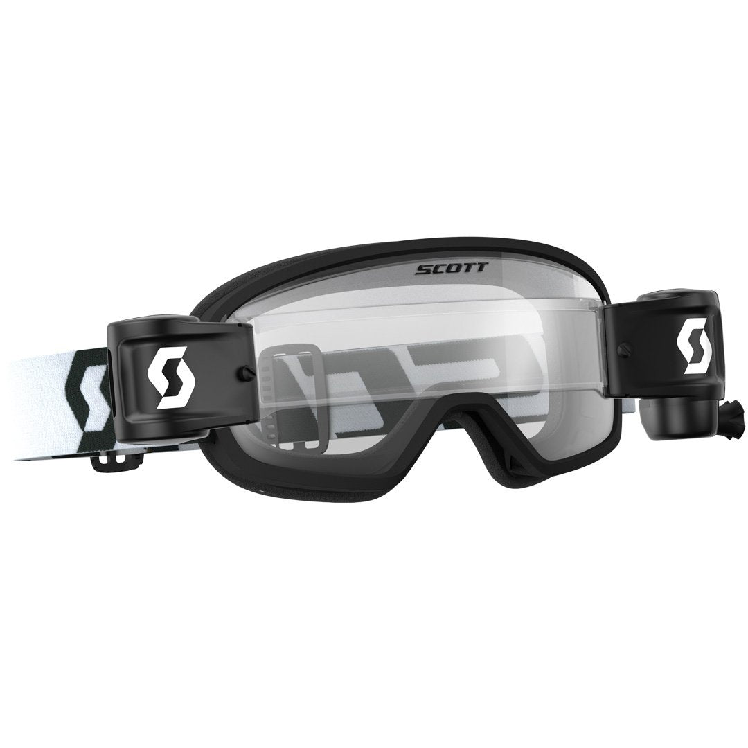 Scott Buzz MX Pro WFS Motorcycle Goggles with Logo, Black/White