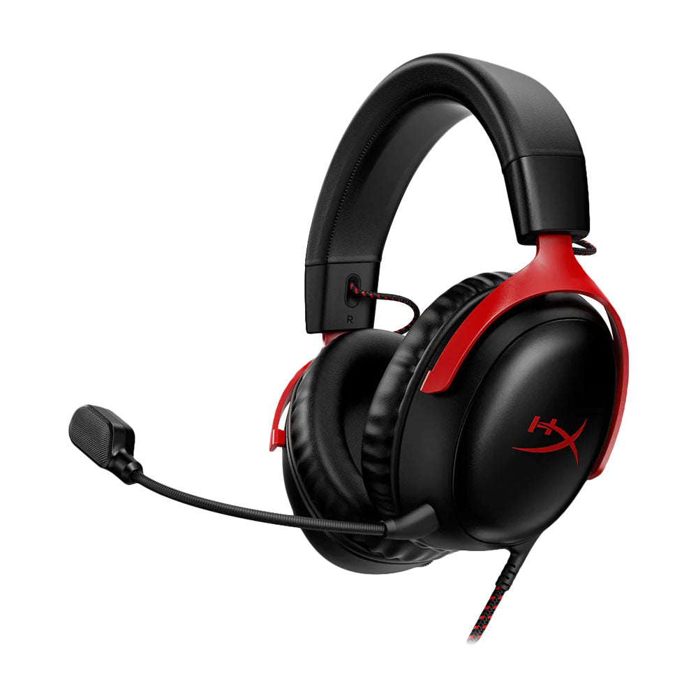 HyperX Cloud III gaming headphones, black/red