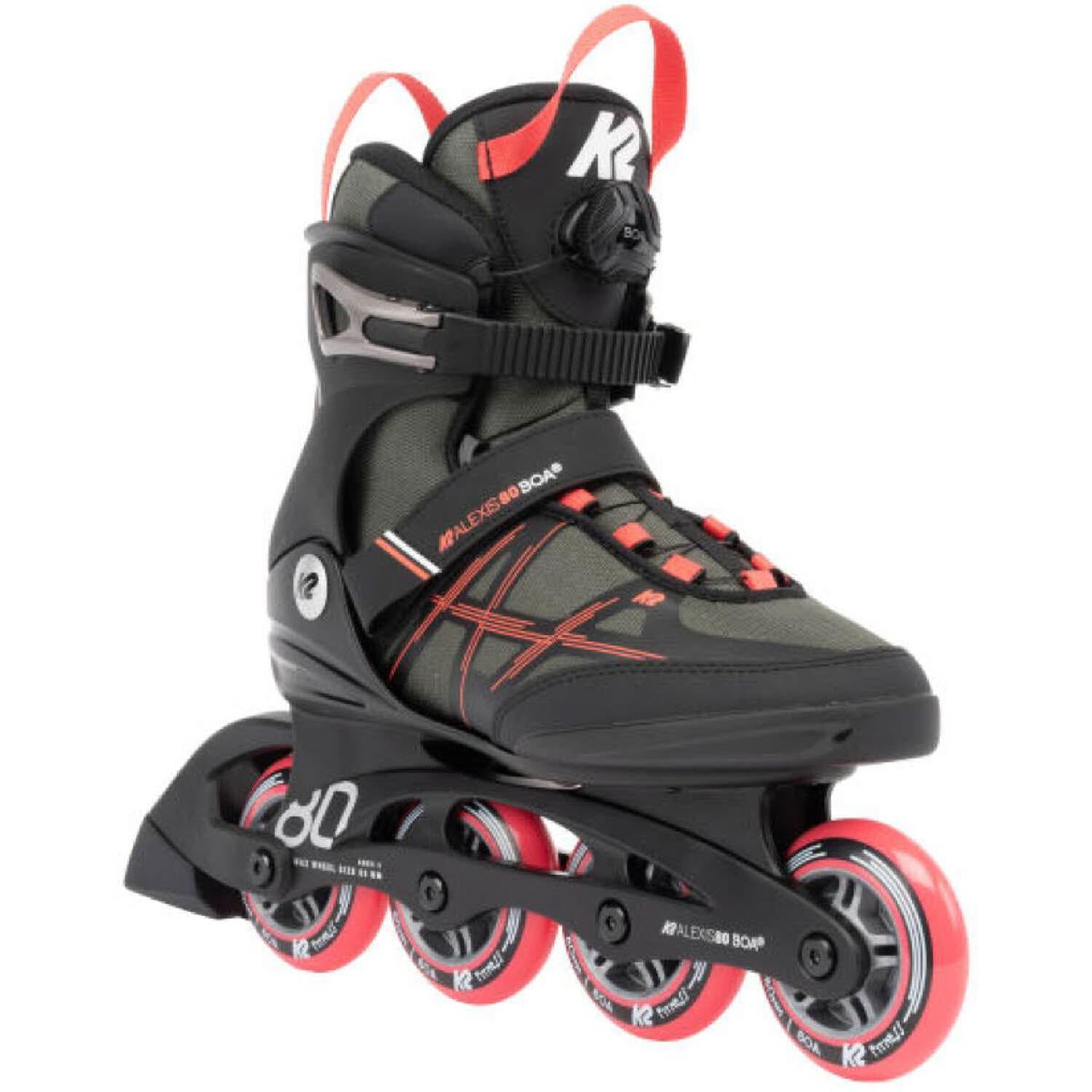 Roller skates Alexis 80 Boa women's K2, black